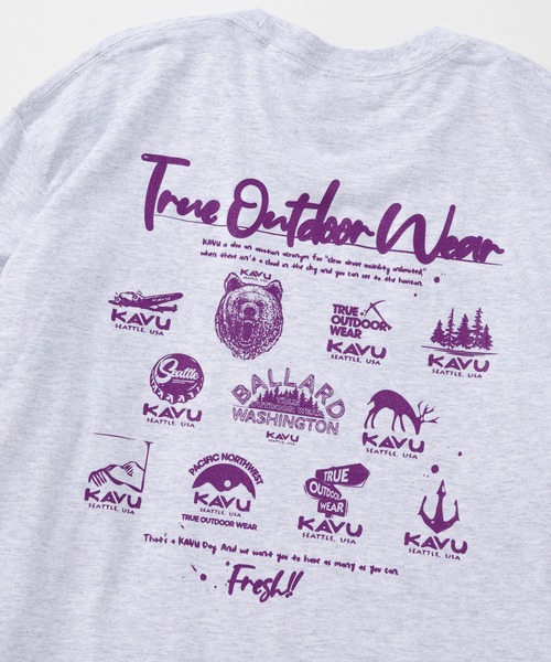 KAVU（カブー）の「KAVU/カブー 25 Event LS Tee/イベントティー（Tシャツ/カットソー・メンズ・ネイビー/サンドベージュ/ホワイト/アッシュグレー・MEDIUM/LARGE/X-LARGE）」の13枚目の写真