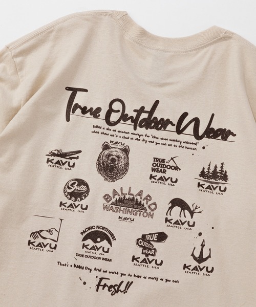 KAVU（カブー）の「KAVU/カブー 25 Event LS Tee/イベントティー（Tシャツ/カットソー・メンズ・ネイビー/サンドベージュ/ホワイト/アッシュグレー・MEDIUM/LARGE/X-LARGE）」の16枚目の写真