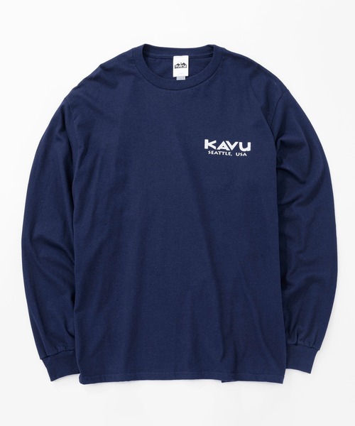 KAVU（カブー）の「KAVU/カブー 25 Event LS Tee/イベントティー（Tシャツ/カットソー・メンズ・ネイビー/サンドベージュ/ホワイト/アッシュグレー・MEDIUM/LARGE/X-LARGE）」の17枚目の写真