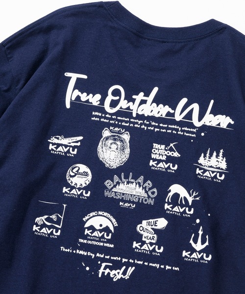 KAVU（カブー）の「KAVU/カブー 25 Event LS Tee/イベントティー（Tシャツ/カットソー・メンズ・ネイビー/サンドベージュ/ホワイト/アッシュグレー・MEDIUM/LARGE/X-LARGE）」の19枚目の写真