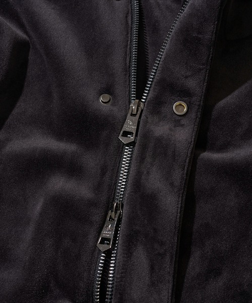 1piu1uguale3 RELAX（ウノピュウノウグァーレトレリラックス）の「【1PIU1UGUALE3 RELAX】ヘビーベロアラップパーカー（パーカー・メンズ・ブラック・MEDIUM/LARGE/X-LARGE）」の4枚目の写真