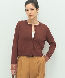 NOLLEY’S | 《手洗い可能》くるみ釦シアークルーネックカーディガン(カーディガン/ボレロ)