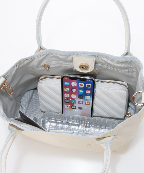 perche（ペルケ）の「ペルケ perche / 牛革ドット刺繍2wayトートS（トートバッグ・レディース・シルバー系その他2/グレー/ブラック/アイボリー/ライトグレー/グリーン・FREE）」の10枚目の写真