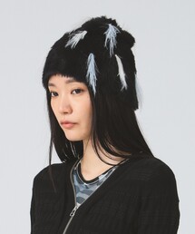 Ray BEAMS | カラー フリンジ ニット帽(ニットキャップ/ビーニー)