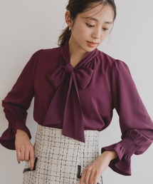 MISCH MASCH | 2025秋冬新作 ボウタイシャーリングブラウス(シャツ/ブラウス)