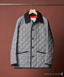 極美品♡マッキントッシュ キルティングコート チェック 2way　フード着脱可 宅配便】ボア切り替えキルティングコート／tops2136 | DAY