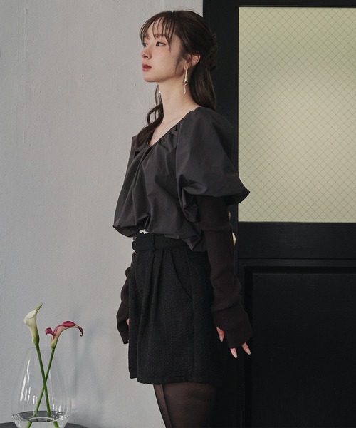 mideal（マイディール）の「docking volume blouse / ドッキング