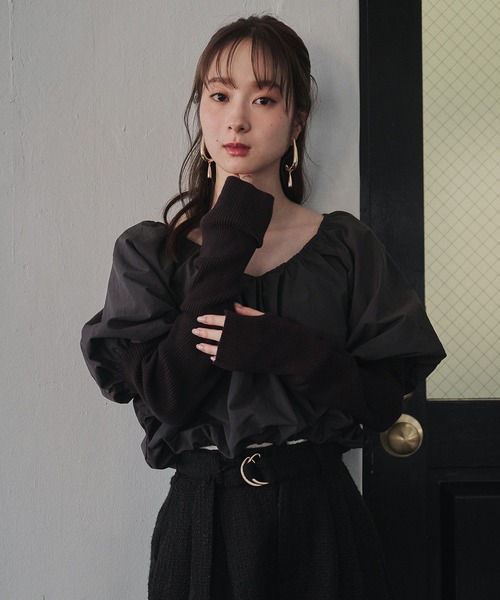mideal（マイディール）の「docking volume blouse / ドッキング