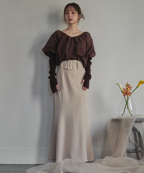 mideal マイディール　ボリュームスリーブブラウス mideal（マイディール）の「docking volume blouse / ドッキング