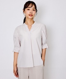 QUEENS COURT | タックバルーンキーネックブラウス≪手洗い可能≫(シャツ/ブラウス)