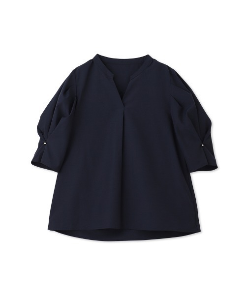 QUEENS COURT(クイーンズコート)の「タックバルーンキーネックブラウス≪手洗い可能≫(シャツ/ブラウス・レディース・オフホワイト/ピンク/ネイビー・M)」の16枚目の写真