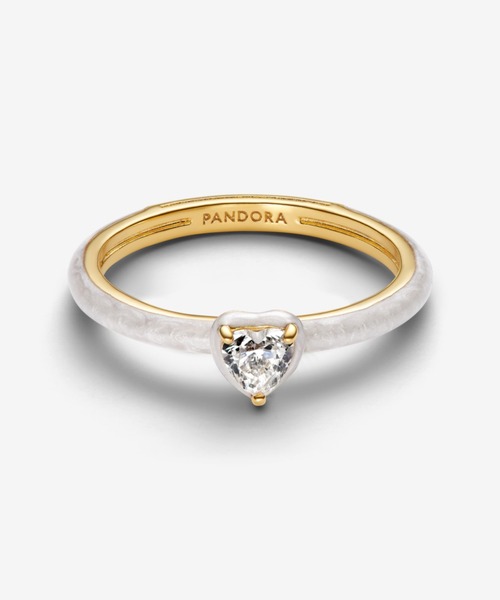 PANDORA(パンドラ)の「ホワイト チャクラ ハート リング(リング・レディース・イエローゴールド・58/56/54/52/50/48)」の3枚目の写真