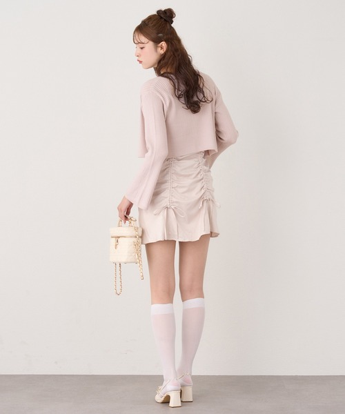 one after another NICE CLAUP(ワンアフターアナザーナイスクラップ)の「ドロストミニワンピース(ワンピース・レディース・アイボリー/ピンク/ブラック・FREE)」の20枚目の写真