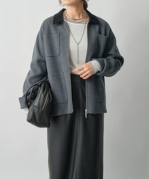 RIVE DROITE（リヴドロワ）の「ニットハンティングジャケット（ニット