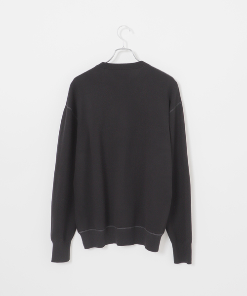 B.C STOCK（ベーセーストック）の「【ANTS & ELEPHANTS】2トーン スウェットライクヘンリーネックニット（ニット/セーター・メンズ・ブラック/グレー/グリーン/アイボリー/ベージュ系その他・MEDIUM/LARGE）」の18枚目の写真