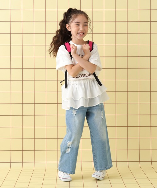 LEPSIM（レプシィム）の「【KIDS】フリル長袖ブラウス《2点セット》　580723（シャツ/ブラウス・キッズ・オフホワイト・120/140/130）」の9枚目の写真