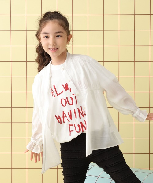 LEPSIM（レプシィム）の「【KIDS】フリル長袖ブラウス《2点セット》　580723（シャツ/ブラウス・キッズ・オフホワイト・120/140/130）」の14枚目の写真