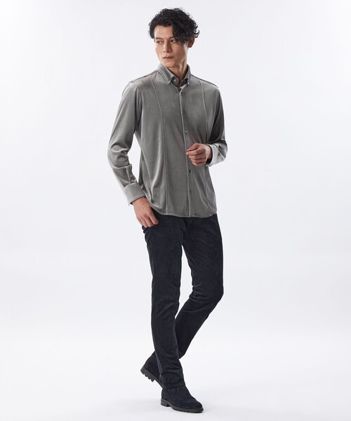 EPOCA UOMO(エポカウォモ)の「*Safari11月号掲載*【セットアップ対応】別珍ストレッチパンツ(その他パンツ・メンズ・ベージュ系その他2/グレー系その他2/ダークネイビー・46/48)」の6枚目の写真