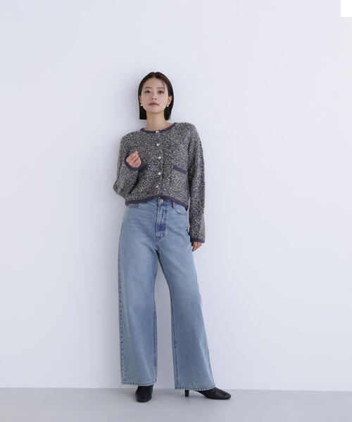 【未使用タグ付】Rirandtureラメツイードニットジャケット ラメツイードニットジャケット | NATURAL BEAUTY BASIC（ナチュラル