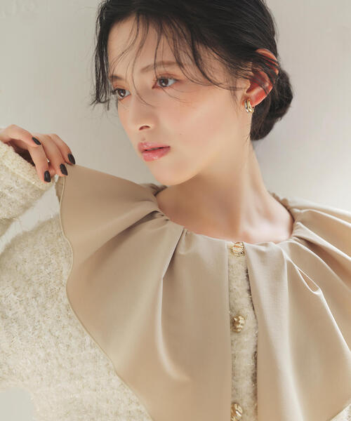 ◇ラメツイードニットジャケット（カーディガン/ボレロ）｜NATURAL