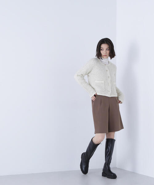 ◇ラメツイードニットジャケット（カーディガン/ボレロ）｜NATURAL