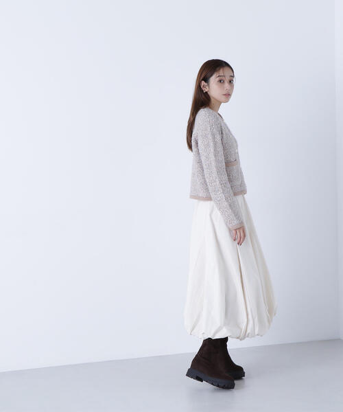 ◇ラメツイードニットジャケット（カーディガン/ボレロ）｜NATURAL