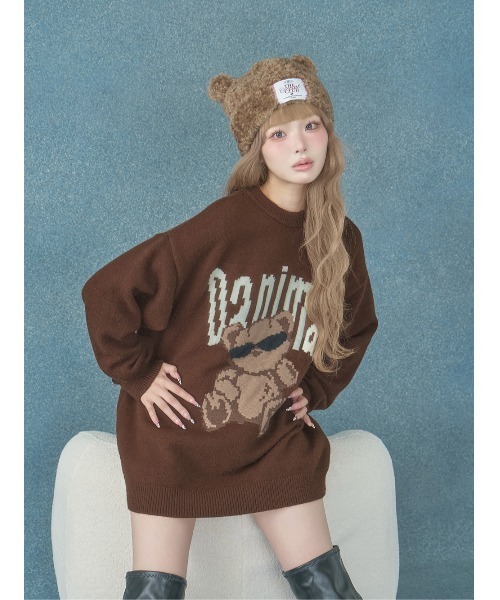 ダーリッチ　ノルディックベアニットプルオーバー　ベージュ ダーリッチ Darich ノルディックベアニットプルオーバー