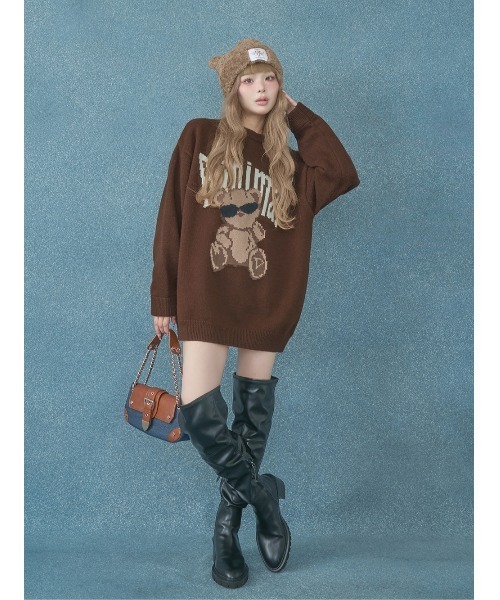 ダーリッチ Danimalベアニットプルオーバー 【ブルー】 F ダーリッチ Darich ノルディックベアニットプルオーバー （ネイビー