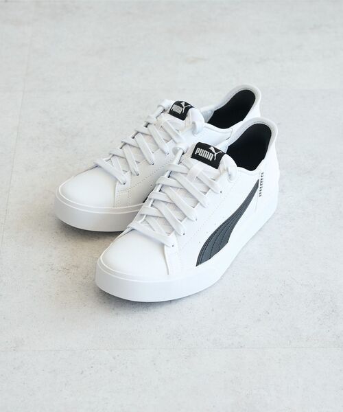 PUMA（プーマ）の「●PUMA Vコート EASE IN（スニーカー・レディース・ホワイト/ブラック・23.5cm/24.5cm）」の2枚目の写真