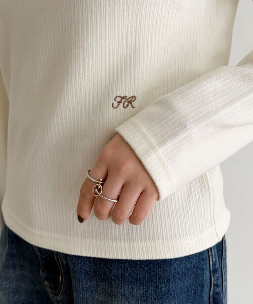 fredy emue（フレディエミュ）の「起毛テレココンパクトプルオーバー（Tシャツ/カットソー・レディース・ブラック/グレー/オフホワイト/ベージュ・38）」の7枚目の写真