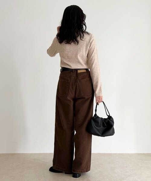 fredy emue（フレディエミュ）の「起毛テレココンパクトプルオーバー（Tシャツ/カットソー・レディース・ブラック/グレー/オフホワイト/ベージュ・38）」の10枚目の写真