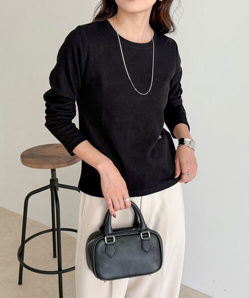 fredy emue（フレディエミュ）の「起毛テレココンパクトプルオーバー（Tシャツ/カットソー・レディース・ブラック/グレー/オフホワイト/ベージュ・38）」の20枚目の写真