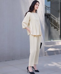 パンツスーツ パンツドレス パーティードレス スーツ セレモニー フォーマル オケージョン ドレス 七分袖 長袖 結婚式 謝恩会 二次会 披露宴 発表会 序く次回 きれいめ 大きいサイズ 黒 白 紺