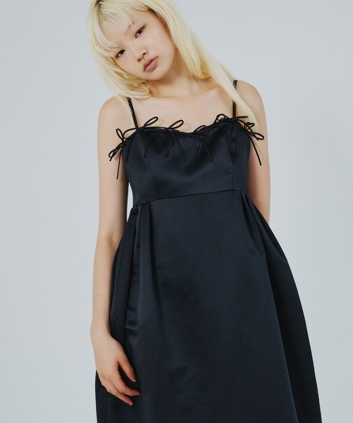 リボンパフィーボリュームドレス / ribbons puffy volume dress