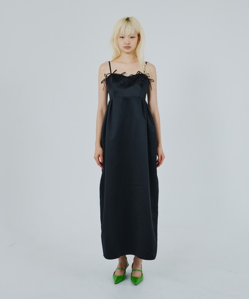 リボンパフィーボリュームドレス / ribbons puffy volume dress