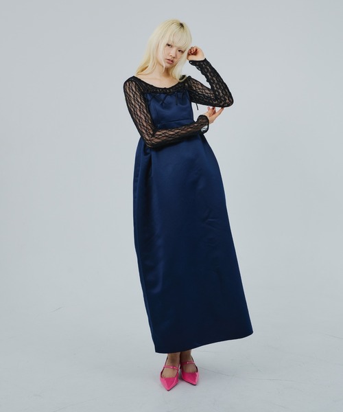 リボンパフィーボリュームドレス / ribbons puffy volume dress