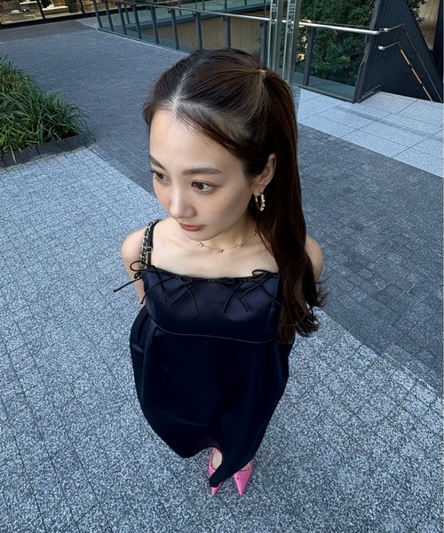 ANDRESD(アンドレスド)の「リボンパフィーボリュームドレス / ribbons puffy volume dress(ドレス・レディース・ネイビー/ブラック・S/M/L)」の14枚目の写真