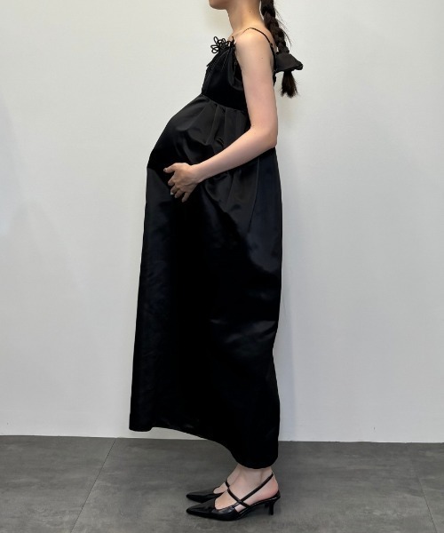 リボンパフィーボリュームドレス / ribbons puffy volume dress