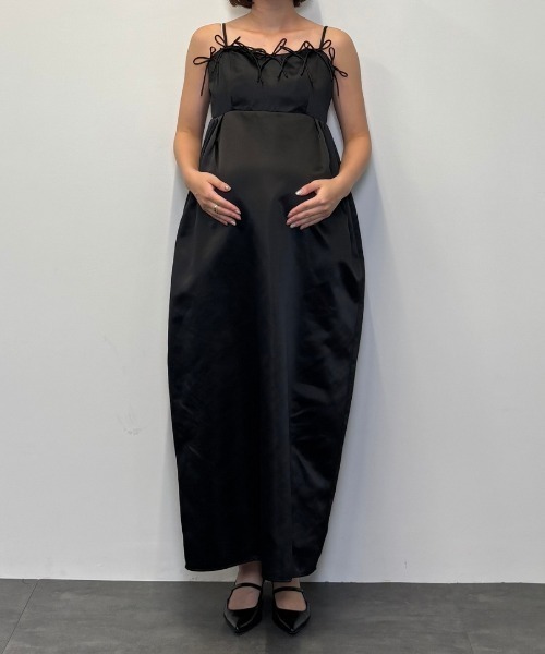 リボンパフィーボリュームドレス / ribbons puffy volume dress