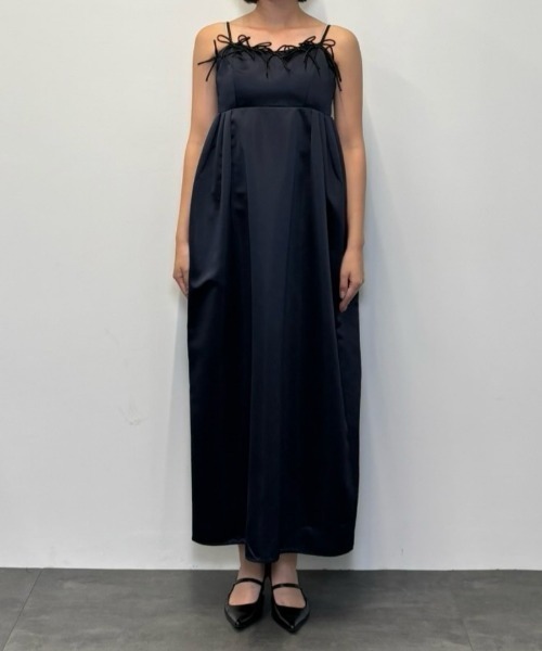 リボンパフィーボリュームドレス / ribbons puffy volume dress