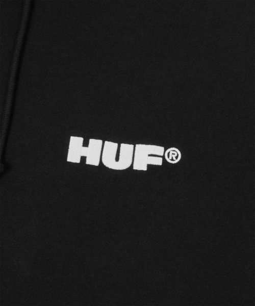 HUF(ハフ)の「ALL CAPS FULL ZIP HOODIE(パーカー・メンズ・アッシュグレー/ブラック・L/M/S/XXL/XL)」の9枚目の写真