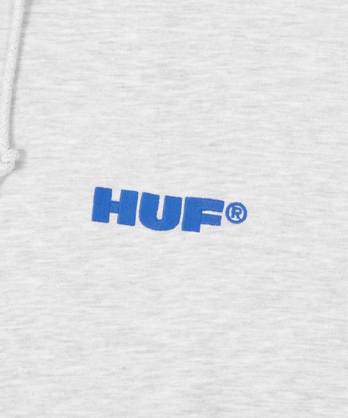HUF(ハフ)の「ALL CAPS FULL ZIP HOODIE(パーカー・メンズ・アッシュグレー/ブラック・L/M/S/XXL/XL)」の3枚目の写真