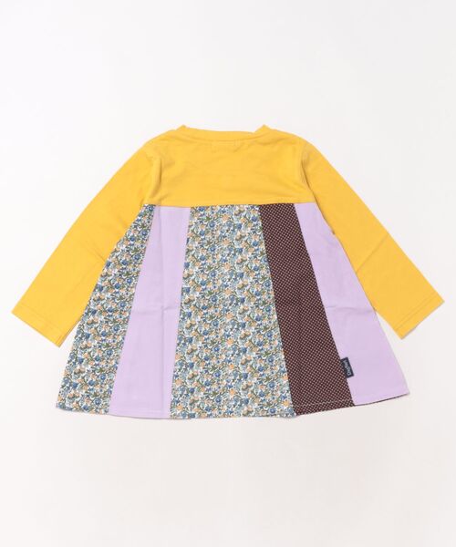 RAGMART(ラグマート)の「パッチワークチュニックワンピース(チュニック・キッズ・イエロー/ネイビー・100cm/110cm/120cm/130cm)」の3枚目の写真
