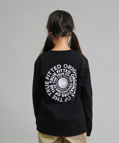 NEW ERA（ニューエラ）の「NEW ERA/ニューエラ YTH LS CT TEEOTTF WHI 253 キッズ ロンT 14693882/14693883（Tシャツ/カットソー・キッズ・ホワイト/ブラック・130cm/140cm/150cm/160cm）」の2枚目の写真