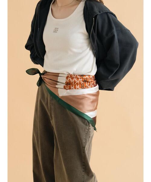 ehka sopo（エヘカソポ）の「幾何柄スカーフ（ストール/ショール・レディース・ブラウン・F）」の5枚目の写真