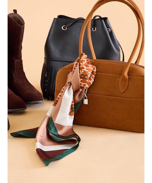 ehka sopo（エヘカソポ）の「幾何柄スカーフ（ストール/ショール・レディース・ブラウン・F）」の10枚目の写真