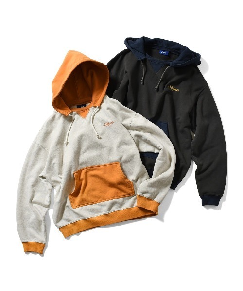 LFYT(エルエフワイティー)の「LFYT ラファイエット【Lafayette】- レトロ ウィング プルオーバーパーカー【RETRO WING HOODIE LA250501】(パーカー・メンズ・アイボリー/ブラック・XXL/XL/L/M)」の3枚目の写真