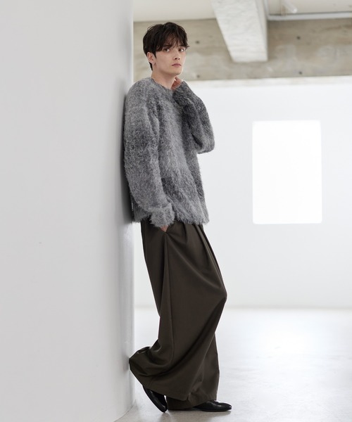 セール】グラデーション起毛加工クルーネックニット（ニット/セーター