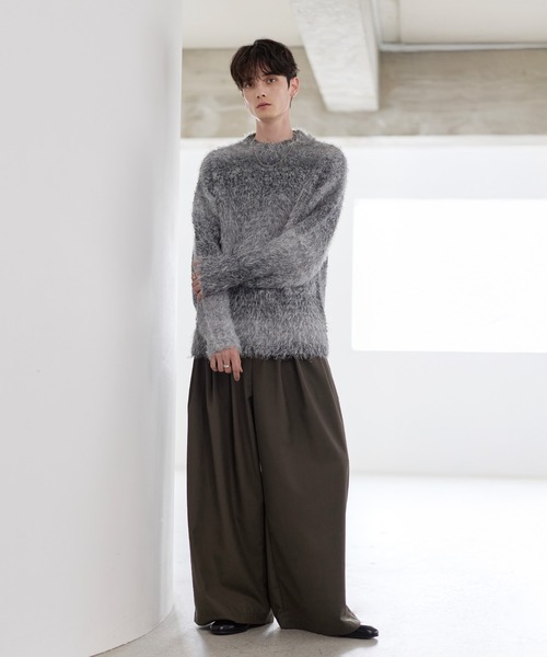 セール】グラデーション起毛加工クルーネックニット（ニット/セーター