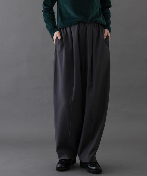 FORK&SPOON(フォークアンドスプーン)の「FORK&SPOON コクーンイージーパンツ(その他パンツ・レディース・グレー/ネイビー・1/2)」の12枚目の写真